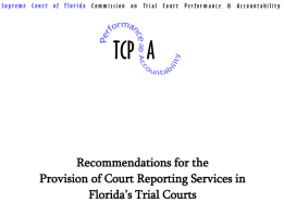 Florida Supreme Court Performance and Accountability Office - 2015