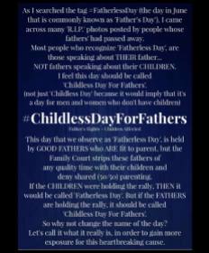 Childless Day for Dads - 2016